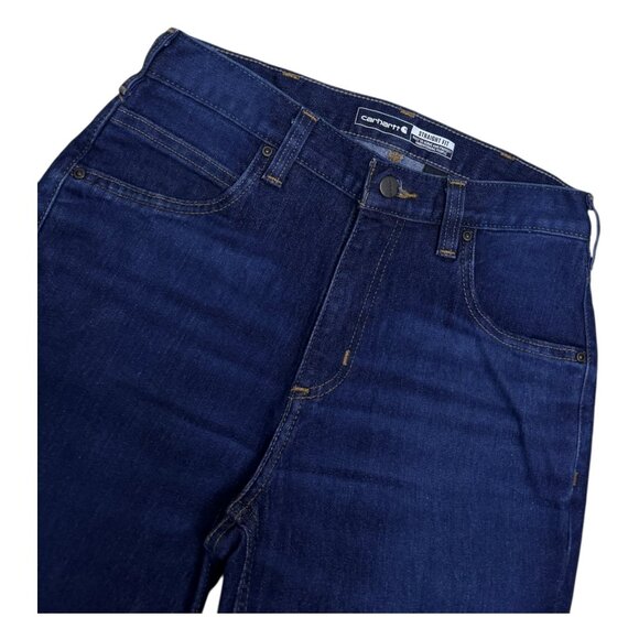 CARHARTT Straight Fit Dark Wash Casual Work Denim Pants Jeans Mens 30x32 - Picture 5 of 7